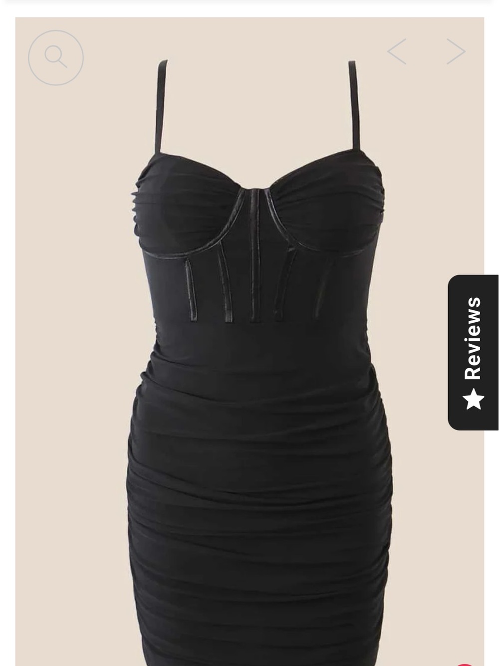 Black Corset Ruched Mini Dress